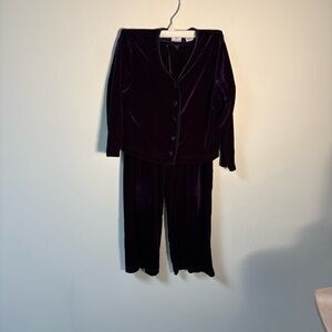 Talbots Kids  Girls Velveteen Jacket and Pants Polyester Blend Size 7